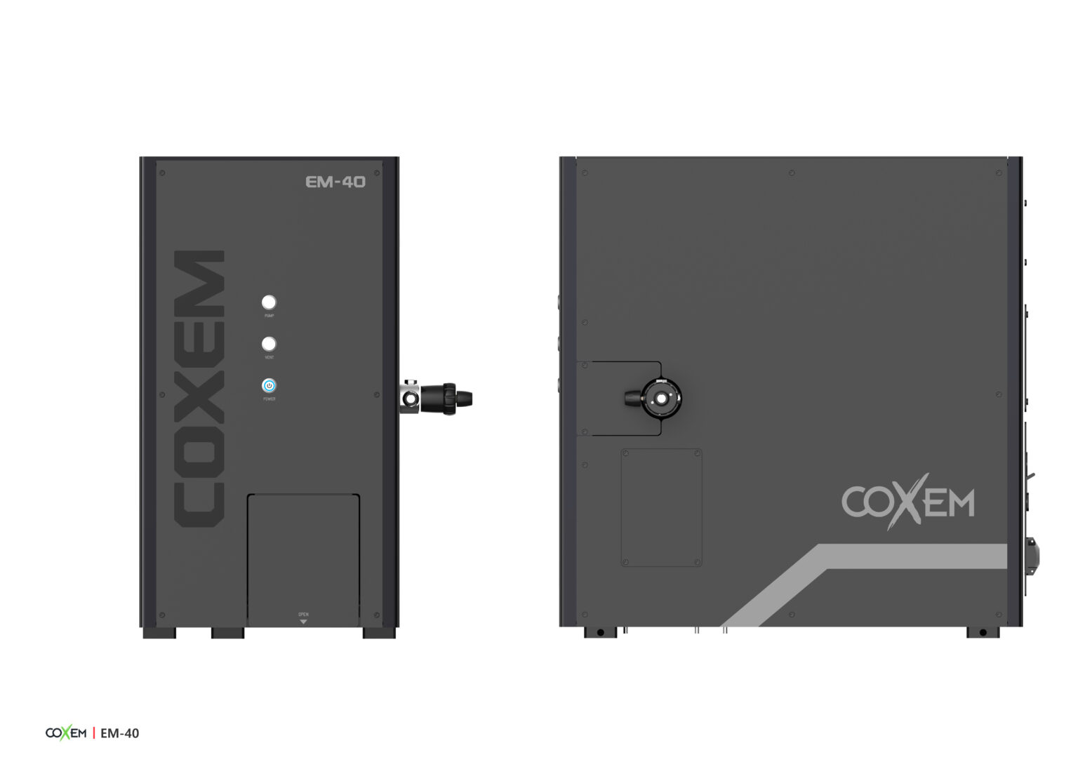coxem em-40 scaled front and side view